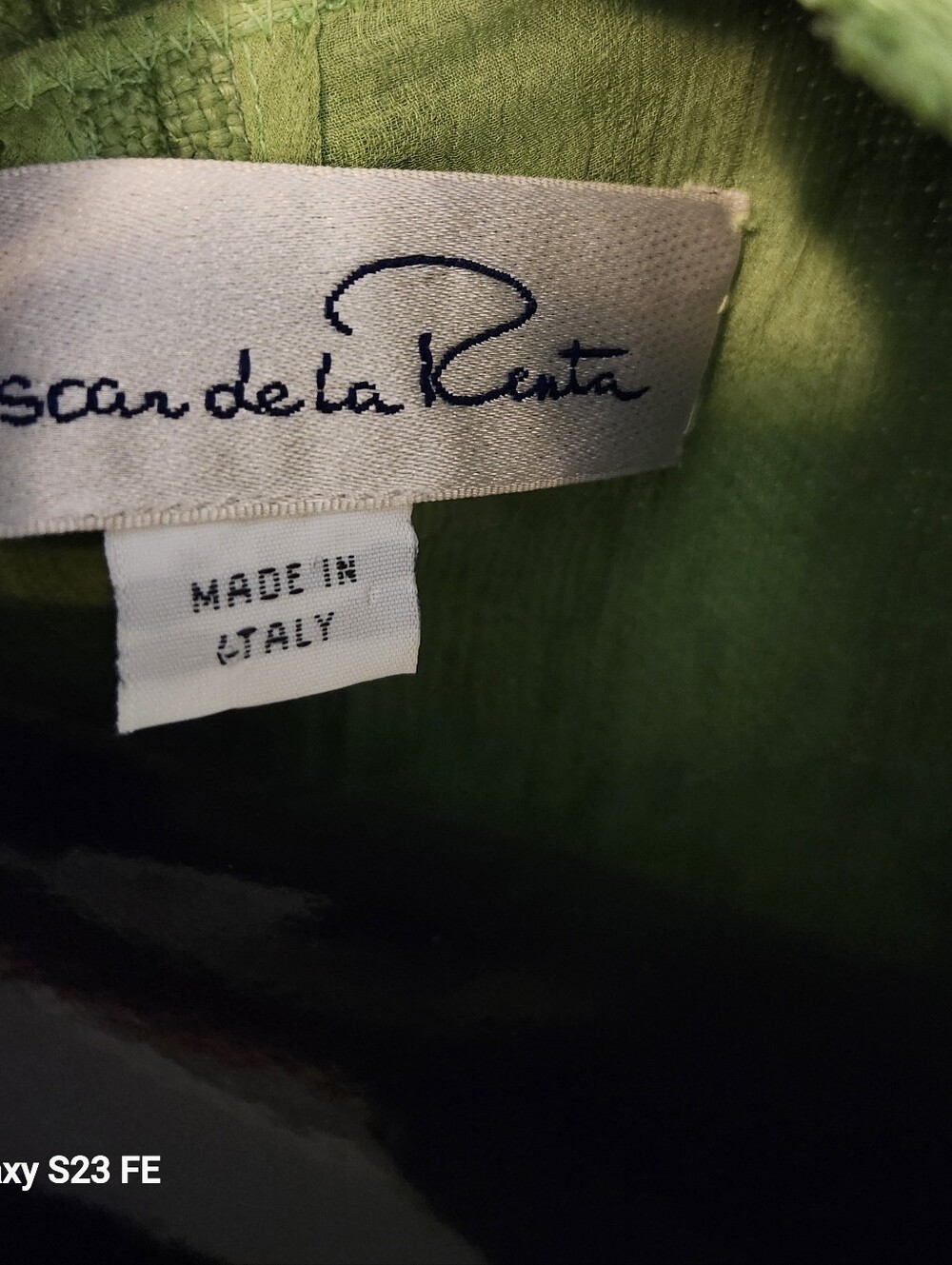 Oscar de la Renta Lime Green Silk And Cashmere Duster From 2006 See Description - Picture 6 of 9